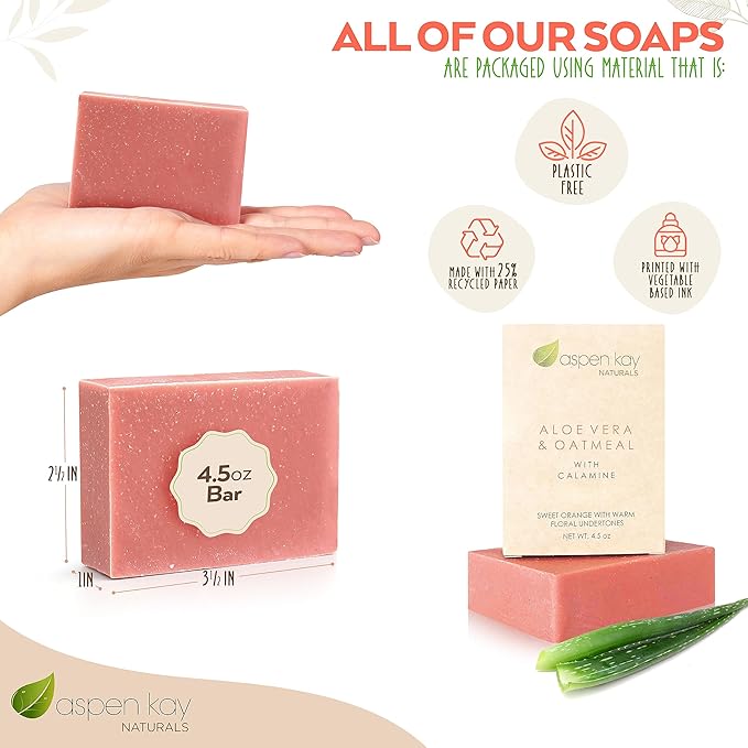 Aspen Kay Naturals Soap Bars (1, Aloe Vera & Oat Meal With Calamine)