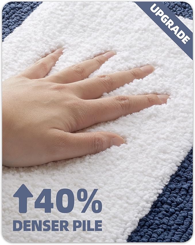Color&Geometry Bathroom Rugs, Water Absorbent and Quick Dry Microfiber Bath Rugs-24"x36", Non-Slip, Machine Washable, Extra Soft Plush Bath Mats for Bathroom, Laundry Room, Shower and Tub