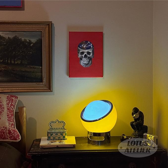 Bauhaus Lamp | Mid Century Modern Table Lamp, Orange