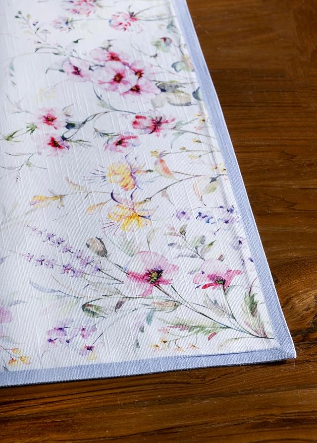 Maison d' Hermine Placemats Set of 4 100% Cotton Washable Cloth Place Mats, Reusable Table Mats for Kitchen Dining Decoration, Party, Wedding, Restaurant Spring/Summer (Summer Floral, 13" x 19")