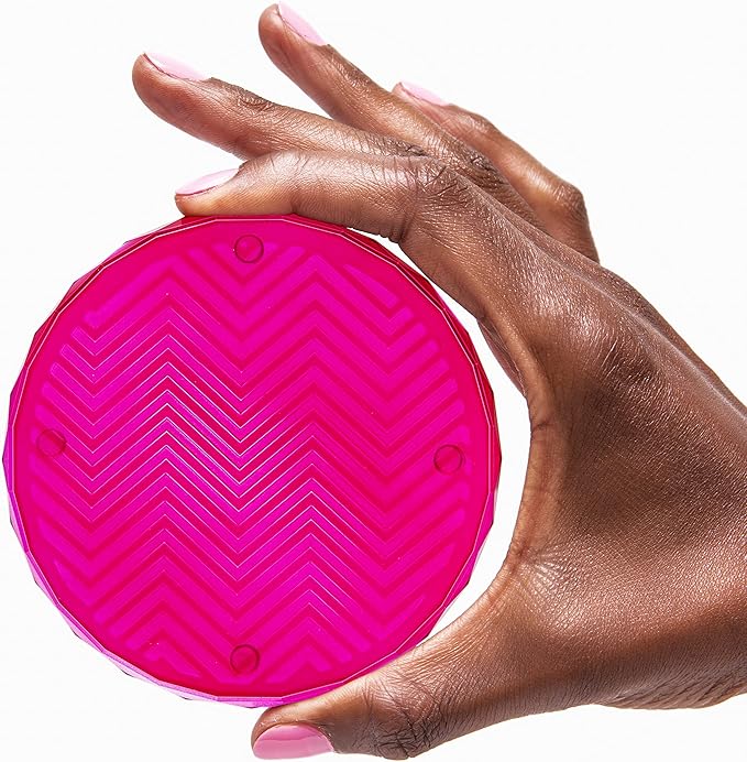 Dragon Glassware x Barbie Coasters with Holder - Pink Crystal Glass Coasters for Drinks Set of 4 - Lead-Free and Non-Slip Barware for Coffee Table