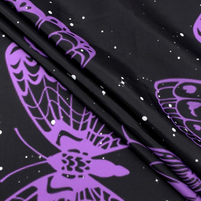 HVEST Purple Butterfly Wall Hanging - Galaxy Space Tapestry for Bedroom, Kids Room, Living Room - 60L x 80W inches