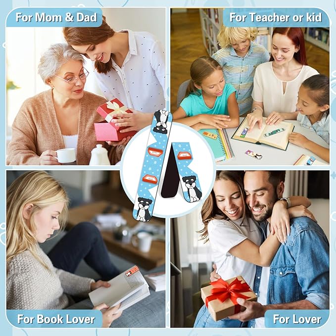 50 Pieces Magnetic Bookmarks Cute Dogs and Cat,Appreciation Gifts for Women,Men,Pet Book Marker for Students Teachers Kids School Home Office Reading Stationery, 25 Designs,Printing on 2 Side