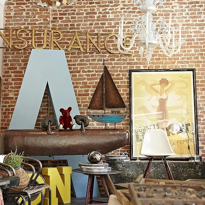 Rustic Wood Sailboat Decor Tabletop Nautical Decor, Wooden Sailboat Nautical Decoration Beach Themed Decoration Coastal Decor Sailboat Decoration for Home Mediterranean Decor (Blue)