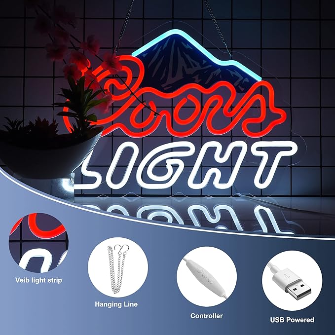 Neon Sign for Wall Décor Crs Light Neon Signs Beer Bar Home Bedroom Man Cave Office Hotel Pub Cafe Neon Light with Dimmable Switch LED for Wall Decor