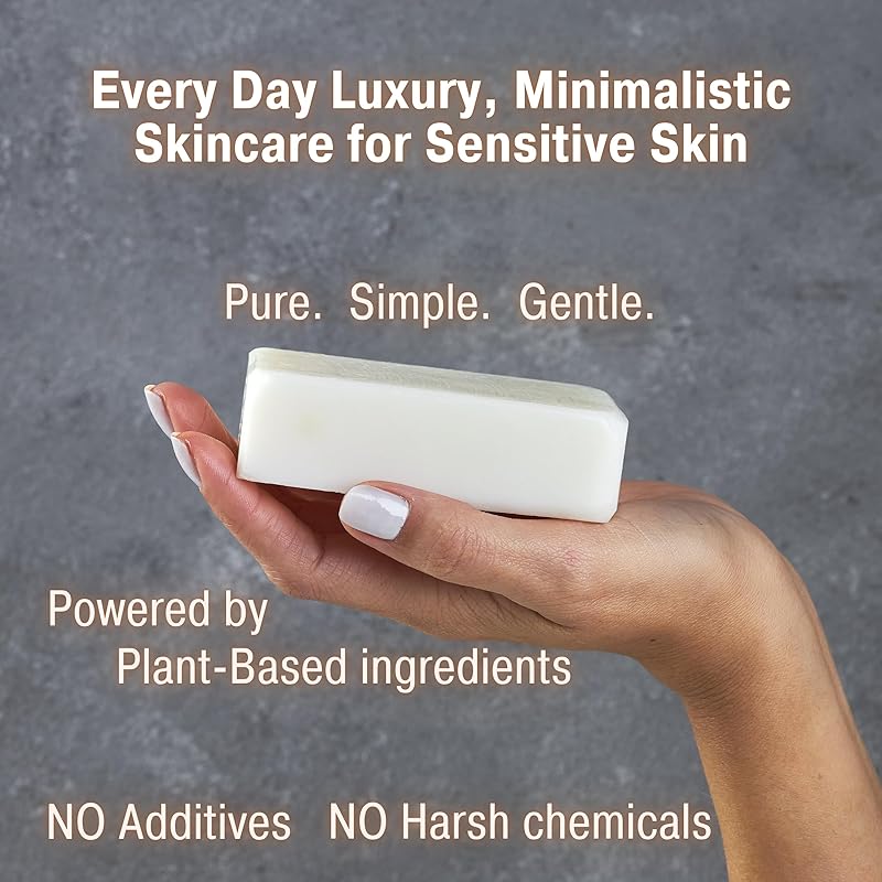 Unscented Soap (4-pack) | Fragrance Free Soap | Sensitive Skin Soap | All Natural Bar Soap for Women & Men | Natural Soap Bar | Body Soap Bars | Bath Soaps | Handmade Soap | Coconut Soap | Moisturizing Bar Soap | Vegan Non Toxic Bar Soap