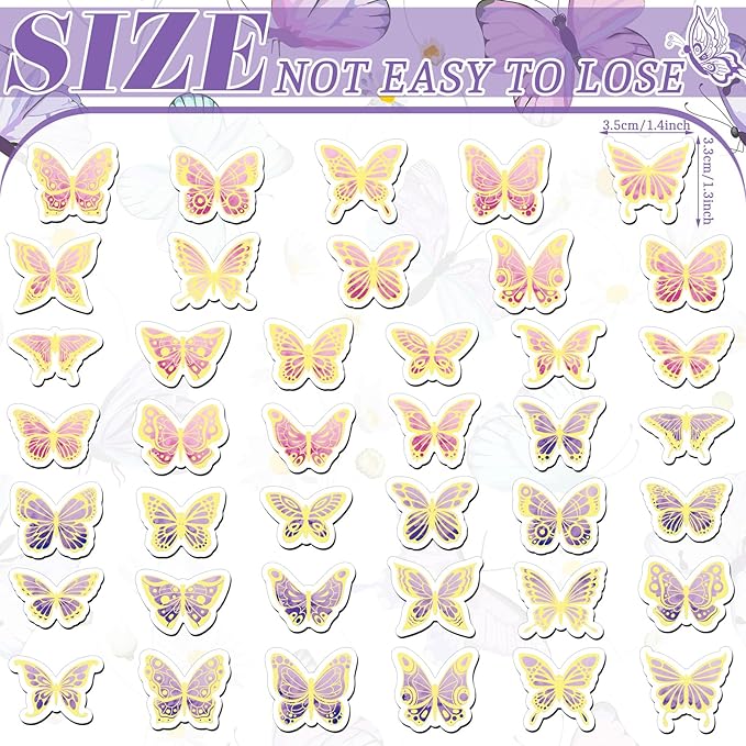 TaoBary 40 Pieces Butterfly Magnetic Bookmarks Cute Magnet Page Markers Bulk Foldable Page Clips for School Students Teachers, Book Lovers, Classroom Gifts, Women Office Reading(Novel)