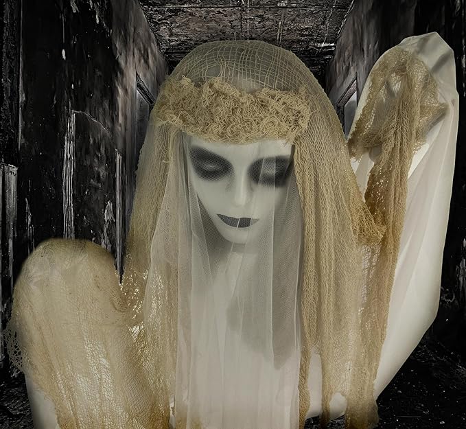 Haunted Hill Farm 47" Hanging Ghost Halloween Animatronic