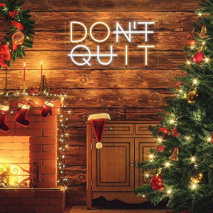 Don't Quit LED Neon Sign for Wall Decor, DO IT Neon Lights Party Decorations, USB Powered Switch Neon Lights lighting adjustable for Office Room, Gym Room, Man Cave, Gamer Room