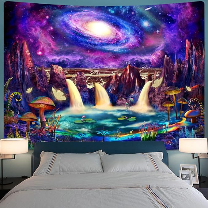 Lunerfex Galaxy Mountain Space Wall Tapestry - Celestial Landscape Wall Hanging for Bedroom and Living Room Decor - 3648 Inches