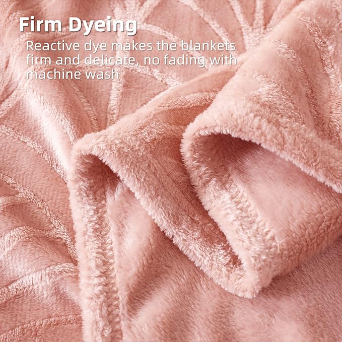 Whale Flotilla Flannel Fleece King Size Blanket for Bed, Soft Fluffy Velvet Bedspread Coverlet with Decorative Vintage Pattern for All Season, Warm and Lightweight, 90x104 Inch, Pink