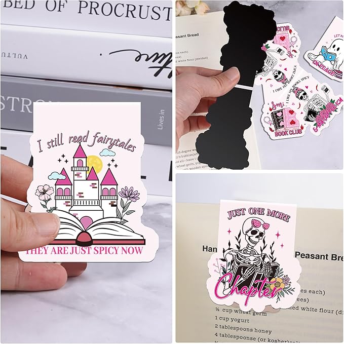 Funny Magnetic Bookmarks for Women: 9 Pcs Cute Magnet Book Marks for Reading, Spicy Fairytale Book Markers Clips, Bookish Gifts for Women Hot Girls Adults