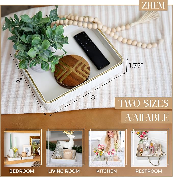 Small Night Stand Organizer Nightstand Tray Bedside Organizer Women| Key Bowl for Entryway Table Leather Valet Trinket Tray Catch All| Perfume Trays for Dresser Perfume Holder Organizer