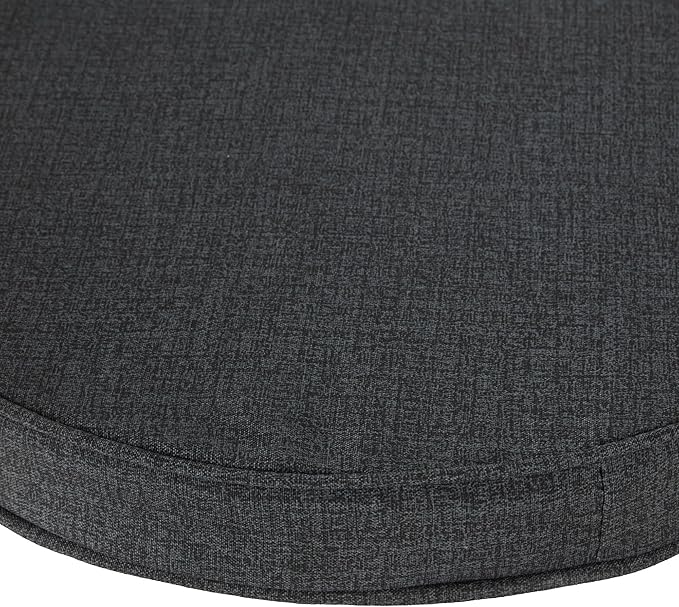 Greendale Home Fashions Outdoor 18-inch Round Reversible Seat Cushion, 2-Pack, Graphite 2 Count