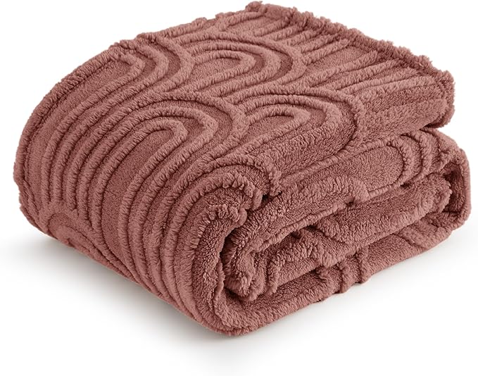 Bedsure Twin Blanket for Bed - Cozy Soft Blankets for Women, Cute Small Fleece Throws for Girls, Graduation Decorations Gift for Her Him School Dorm, Pink, 60x80 Inches