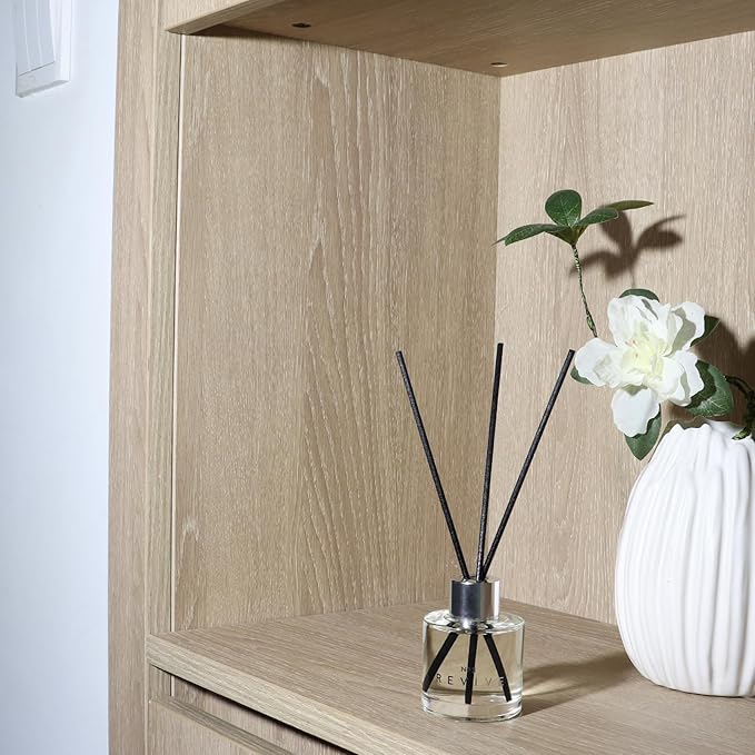 3 Pack Fragrance Reed Diffuser, 50ML Freesia Jasmine Lemongrass Aromatherapy Diffuser Set with 12 Black Fiber Sticks,Air Freshener for Bedroom Bathroom Office