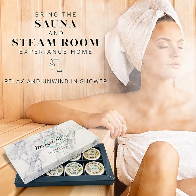 Shower Steamers Aromatherapy, Fathers Day Gift for Dad, Shower Bombs w/Organic Essential Oils for Vaporizing Steam Spa Relaxation, Shower Tablets, Shower Melts, Relaxing Self Care Gift for Men, Women