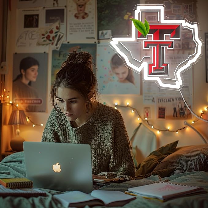 Texas Neon Sign for Wall Decor – USB Powered & Dimmer, LED Texas Neon Bar Sign for Party Decoration, Man Cave, Dorm, Bar, Shop, Perfect Texas Gift for Home Decor
