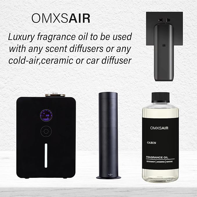 Hotel Diffuser Oil Inspired by Cabin 17.6 Fl Oz(500ml) - Hotel Fragrance Diffuser Oil & Home Luxury Scents - Jasmine, Bergamot & Fresh Marine Notes Essential Oils Blend for Aromatherapy Diffuser