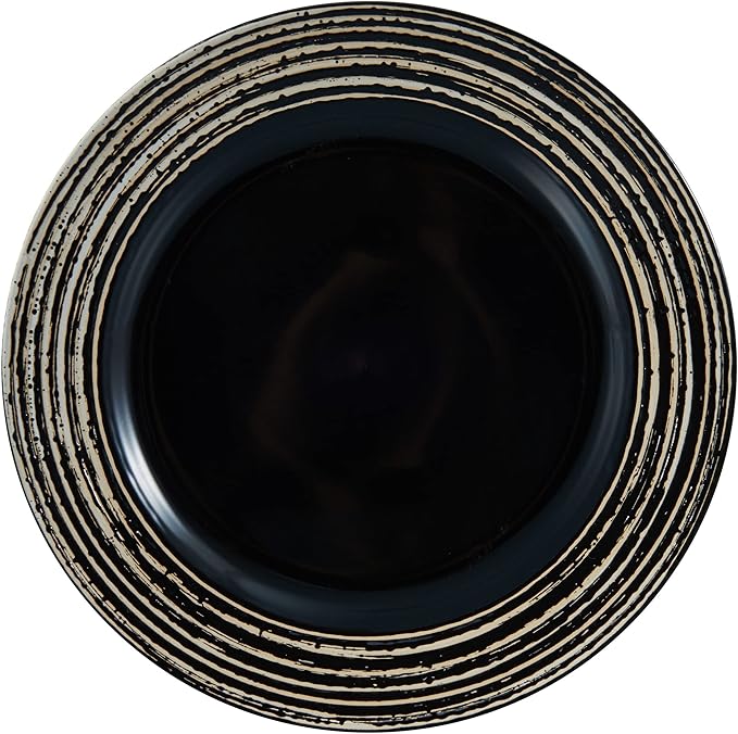 Pfaltzgraff Bryson 16 Piece Dinnerware Set, Service for 4, Black