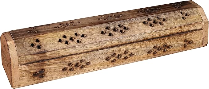 Incense Stick Holder, Incense Holder, Incense Holder for Sticks Used for Room Décor, Cool Room Spiritual Décor, Aromatherapy, Incense Burner with Storage Compartment 12Inch Burnt