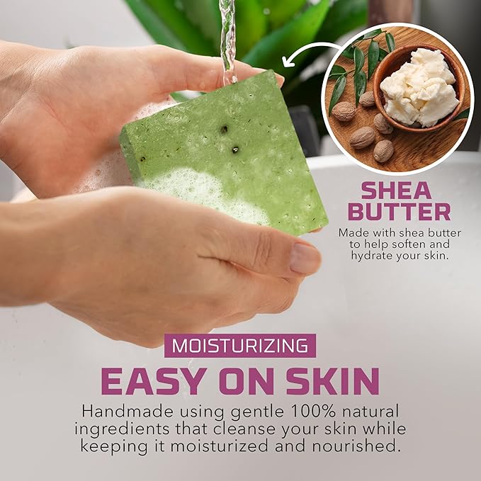 Natural Bar Soap for Women - Vegan Bath Soap Bars Gift Set - Handmade Cold Process Artisan Soap with Essential Oil, Aromatic All Moisturizing Wash Soaps, Fragrant Damsel Scent by Age of Sage (4 Pack)