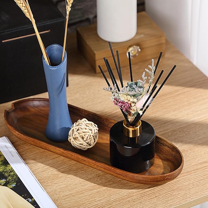 Rtteri 2 Reed Diffuser Sets Flower Oil Diffuser Sticks with Refill Empty 5oz Bottles Scent Glass for Fragrance Home Bathroom Gifts, Oil Not Included(Black Color)
