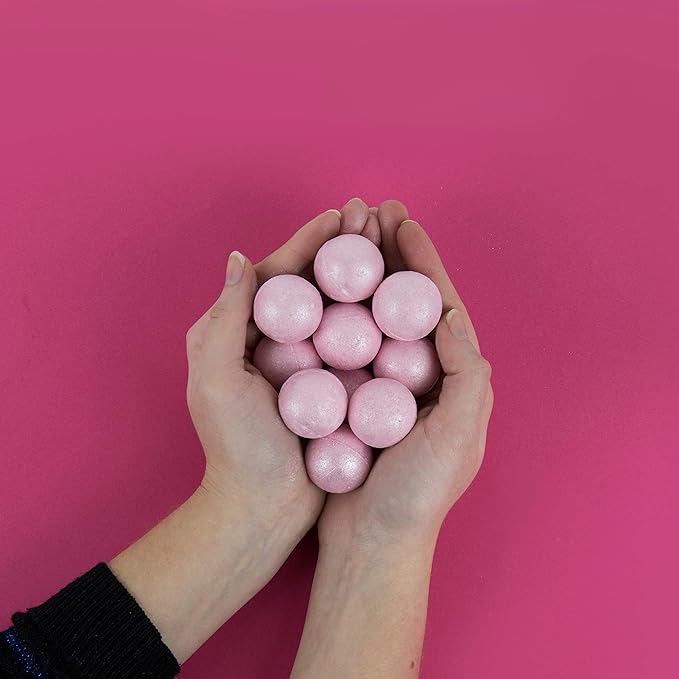 Gift Republic Rosé Scented Bath Bombs Pink Sparkly Mini Bath Fizzies Pampering Gift for Women Mother's Day Birthday Teachers Gift Christmas Pack of 10