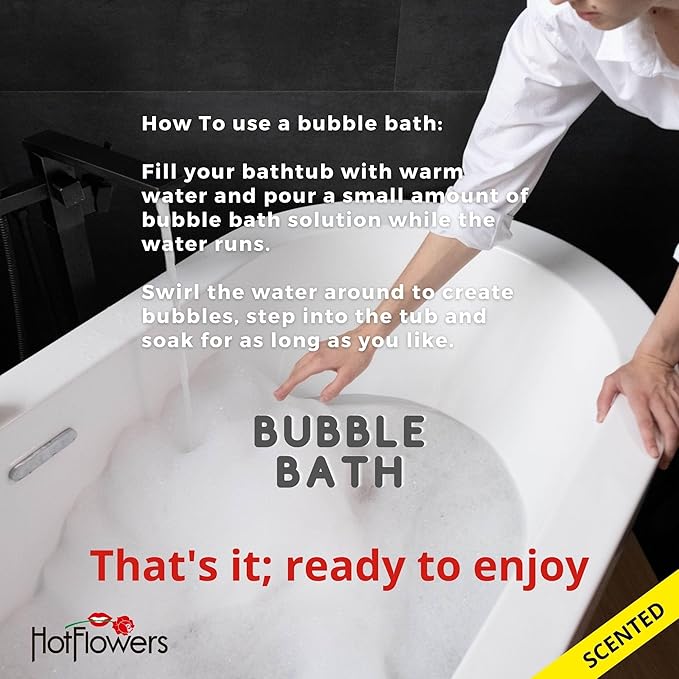Cotton Scent Bubble Bath – Women and Men Bath Foam Products – Relaxing, Foaming, and Moisturizing Soak – Special Small Champagne-Shaped Pet Bottle (3)