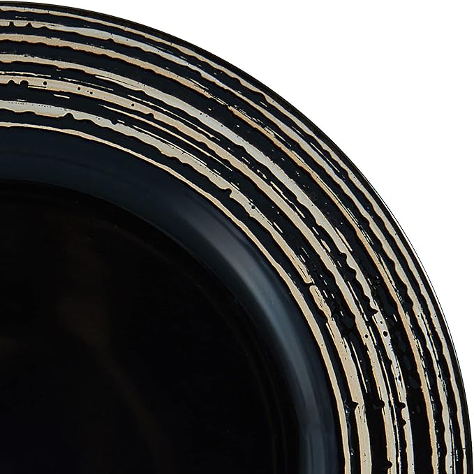 Pfaltzgraff Bryson 16 Piece Dinnerware Set, Service for 4, Black