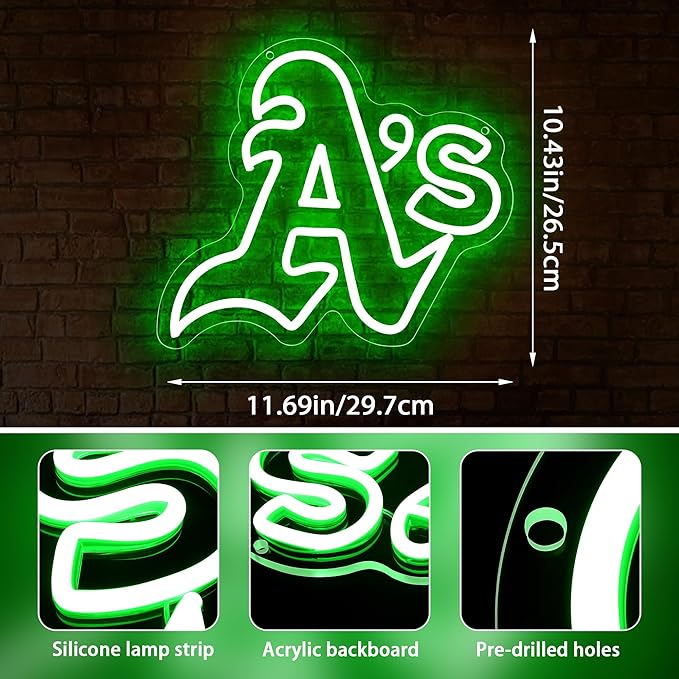 Baseball Neon Sign for Wall Decor Baseball Sport Team LED Neon Light for Man Cave Dormitory Bar Club Birthday Gifts for Sport Fans USB Powered(ZKXD316)