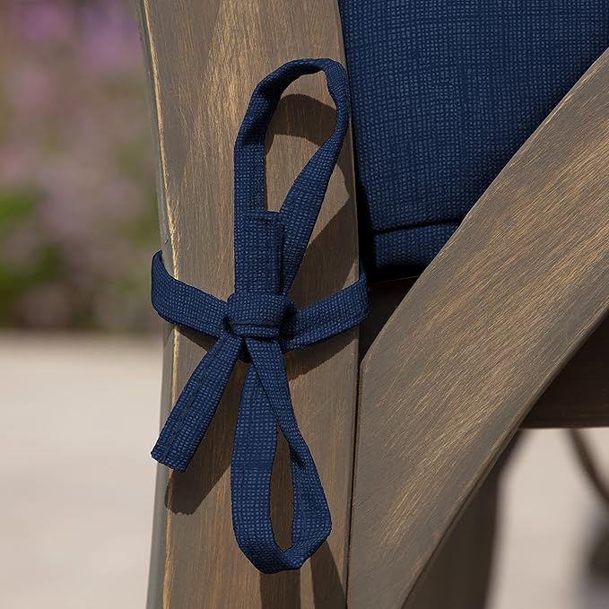 Arden Outdoor Dining Chair Cushion, 21 x 21, Rain-Proof, Fade Resistant 21 x 21, Sapphire Blue Leala
