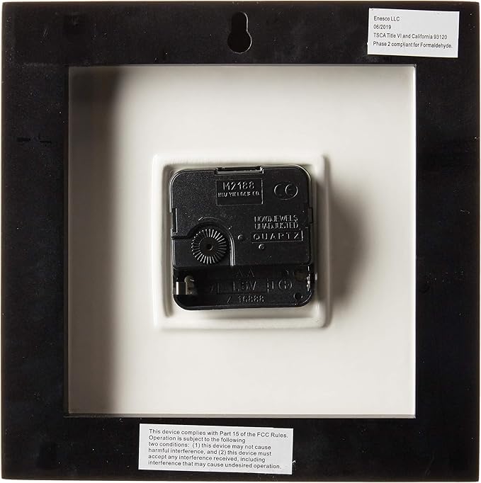 Enesco Whatever. Scrambled Numbers Always Late 7.5 x 7.5 Inch Square Hanging Wall Clock