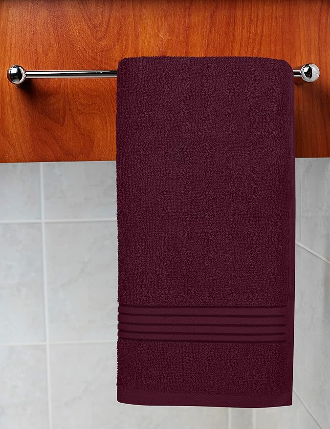 Utopia Towels 6 Piece Premium Hand Towels Set, 16 by 28 inches, 100% Ring Spun Cotton, Lightweight and Highly Absorbent Towels for Bathroom, Travel, Camp, Hotel, and Spa, Burgundy