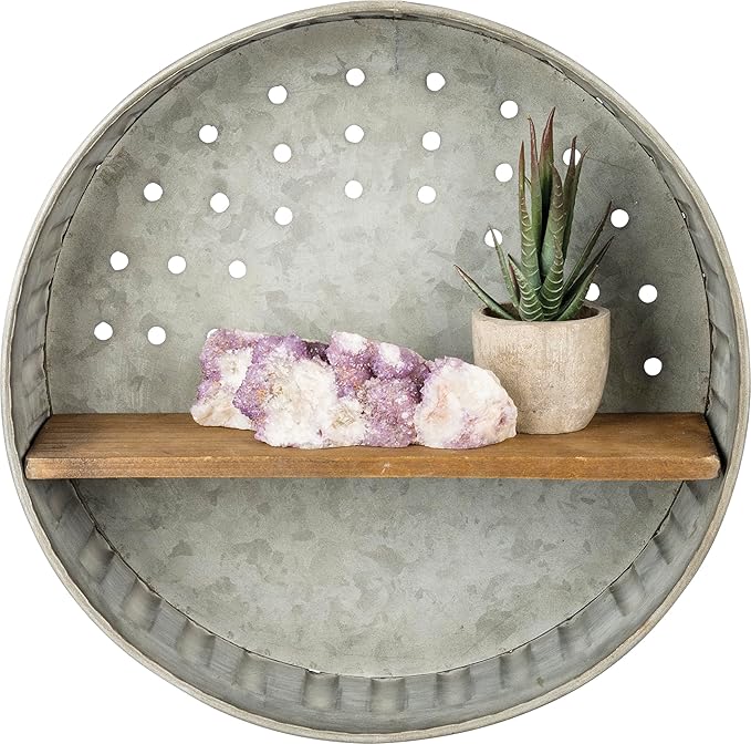 Primitives by Kathy 38024 Distressed Wall Shelf, Metal and Wood