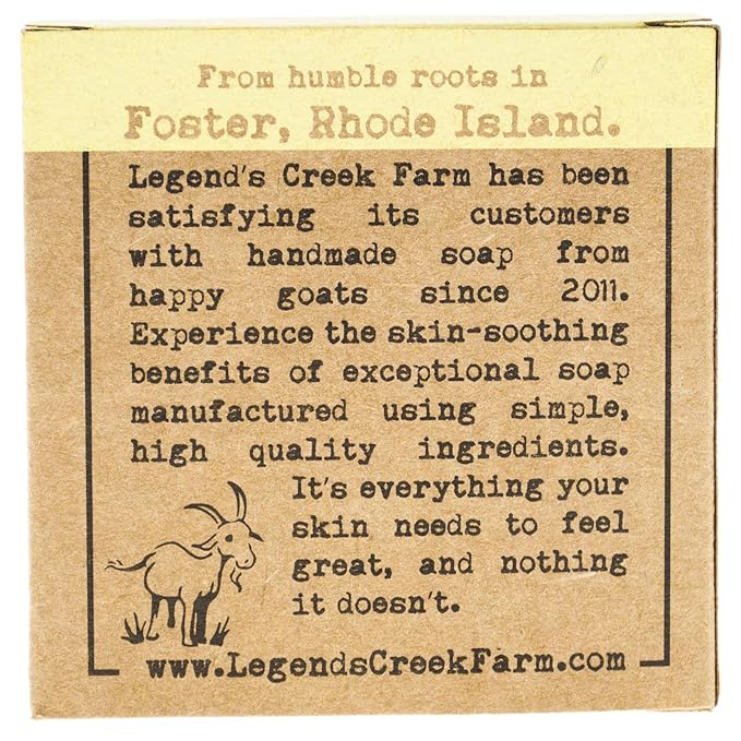 Legend's Creek Farm Goat Milk Soap - Cleansing Moisturizing Soap Bar for Hands and Body - 5 Oz Creamy Lather, Nourishing, Gentle Natural Soap for Sensitive Skin (Madagascar Vanilla, Pack of 1)