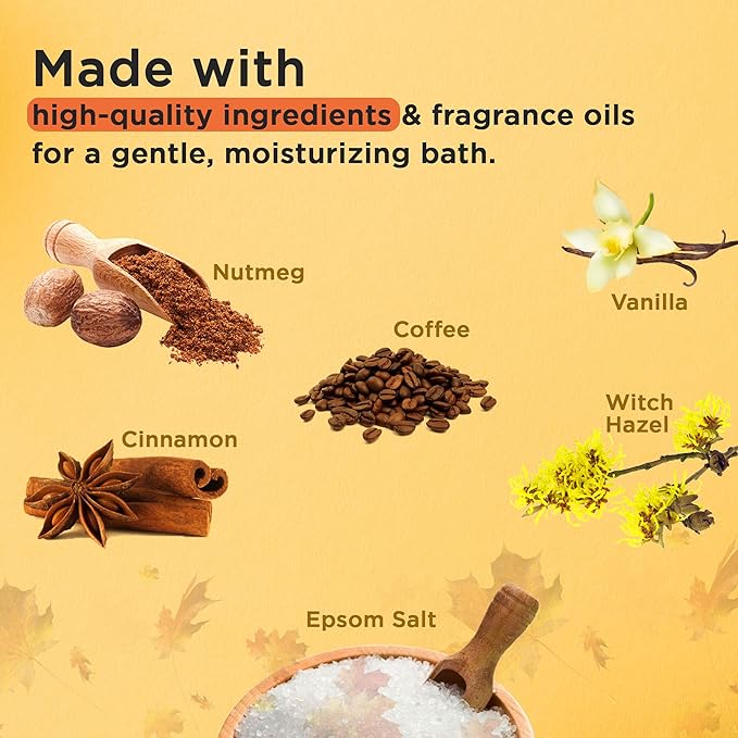 Pumpkin Spice Latte Bath Bomb for Women & Girls (Giftable Packaging) – Natural Relaxing Fall Bubble Bombs - Luxury Vanilla, Coffee, Cinnamon & Pumpkin Scented