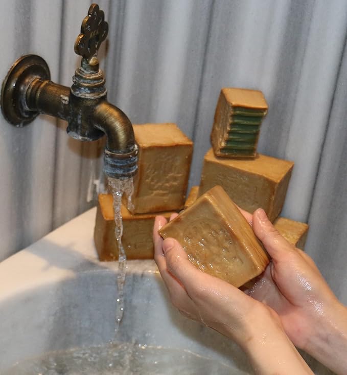 Aleppo Soap (4 Pack - 7 oz each)%20 Laurel Oil,%80 Olive Oil, Traditional Production, Natural - Vegan – Handmade