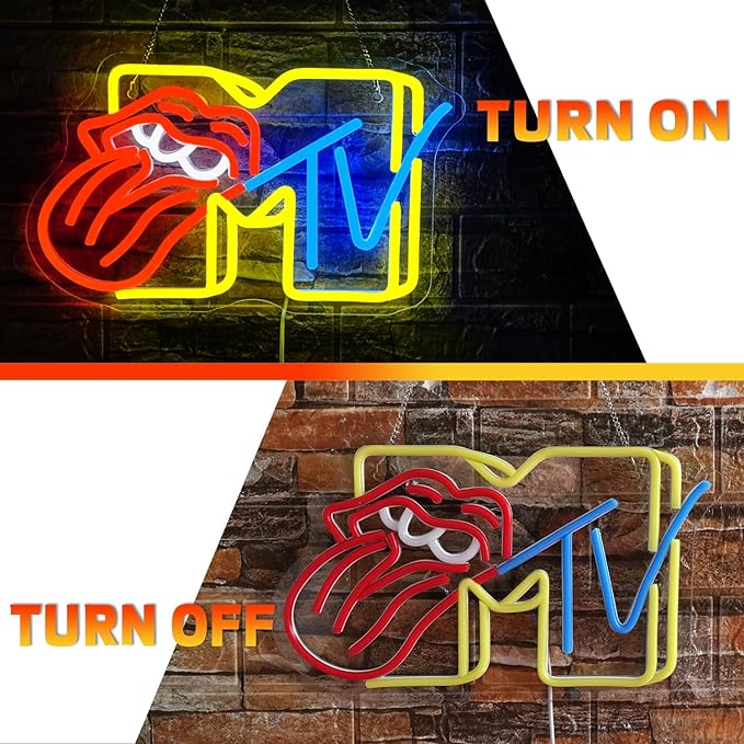 Neon Sign,Lips Neon Signs for Wall Decor,Led Sign for Boys Girls Gaming Room, Lips Neon Lights for Bedroom Man Cave,USB Powered Light Up Sign for Birthday Party Living Room Decoration