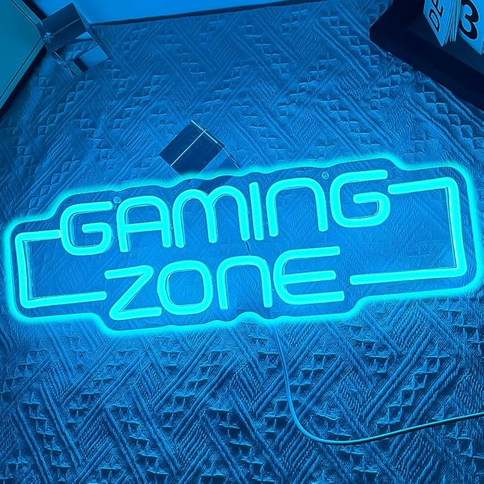 Gaming Zone Neon Sign,Game Zone Neon Sign for Teens Gamer Room Decor,Gaming Light Neon Sign for Gaming Wall Decor,Led Neon Gaming Sign for Gamer Gifts Boys, Kids