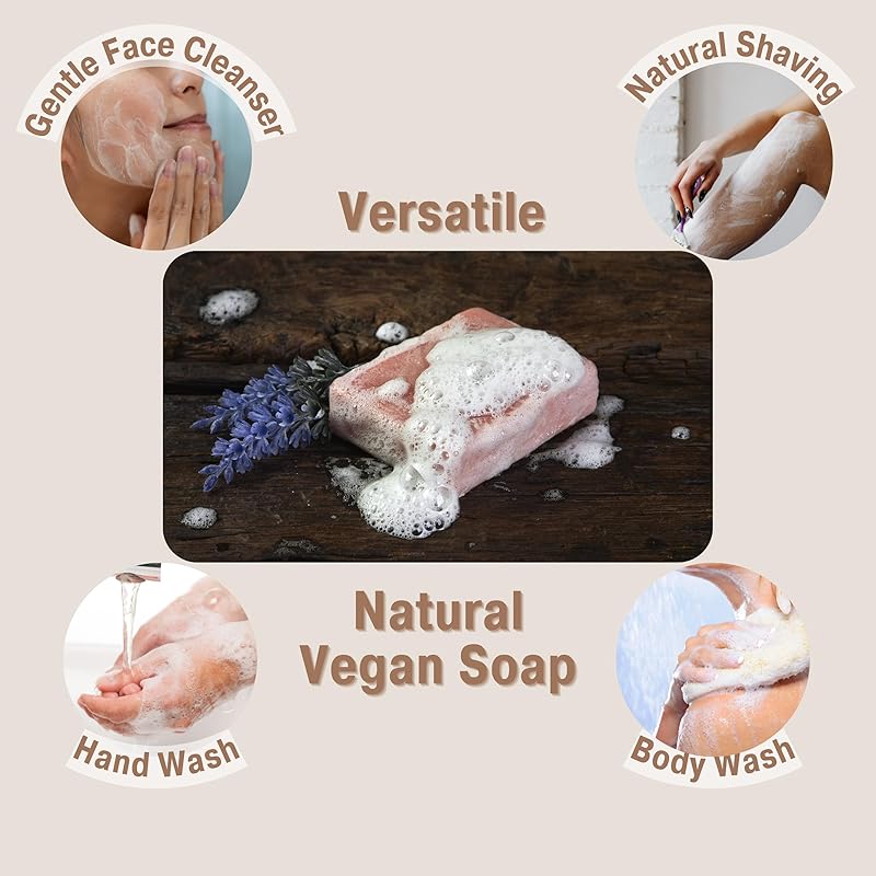 All Natural Soap For Women & Men | Lavender Soap | Handmade Soap | Natural Body Soap | Vegan Soap | Coconut Soap Bar | Chemical Free Natural Soap | Essential Oil Soap |Artisan Soap |Lavender Hand Soap