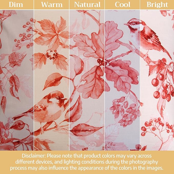 Maison d' Hermine Curtains for Living Room 100% Cotton 108 inch Length One Panel Light Filtering Curtains for Bedroom Windows with Rod and Loop Pockets Drapes (Equinoxe Terracotta, 50" W x 108" L)