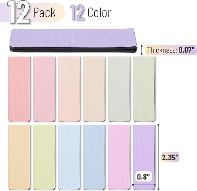 Mr. Pen Magnetic Bookmarks - 12 Pack Pastel Colors, Bookmarks for Women, Men & Kids