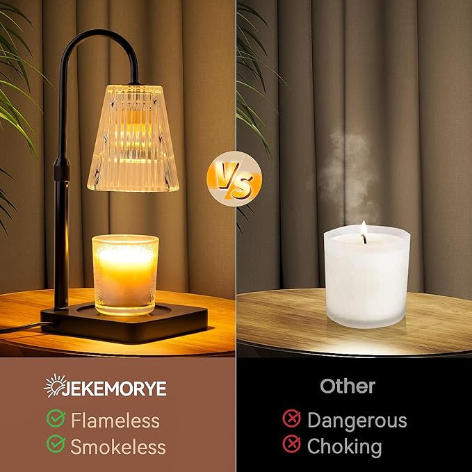 Candle Warmer Lamp with Timer - Electric Melter Candle Lamp Dimmable Candle Heater