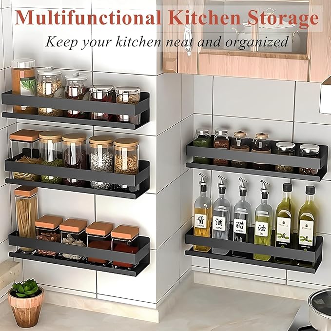 15.7inches Stainless Steel Wall Mounted Floating Shelves for Kitchen,Bathroom,Living Room Storage Shelf,Rust Protection, Easy to Clean