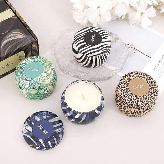 Naimo 4 Pack Scented Candles Long Lasting Soy Wax Aromatherapy Candle for Home Bathroom Yoga Birthday Gift Set Women Present