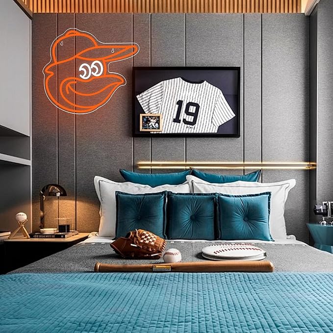 Baseball Neon Sign for Wall Decor Baseball Neon Light Baseball Sport Led Neon Sign for Man Cave,Boys'Room,Club,Pub,Birthday Christmas Signs for Sports Fans,Man,Boys,Size 13.9 * 13.2inch(XD184)