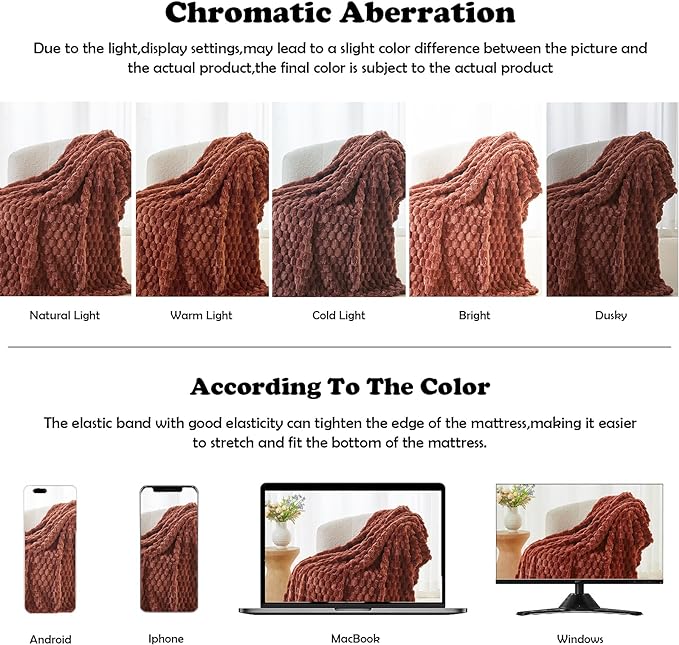 NEWCOSPLAY Super Soft Twin Blanket Coffee Premium Silky Flannel Fleece 3D Clouds Stylish Jacquard Lightweight Bed Blanket All Season Use 350GSM (Coffee, Twin(60"x80"))