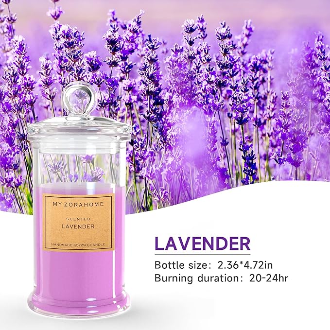 Bottle Candles Gifts for Women, Lavender Scented Unique Gifts for Women,Funny Cute Cool Cereal Soy Wax Candles for Home, Coffee Bar Scented for Holiday/Birthday