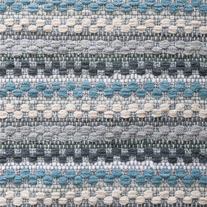 Chenille Bath Mat Rug 24x36 inch - 100% Cotton Soft Absorbent and Machine Washable Shower Bath Rug - Aqua Combo